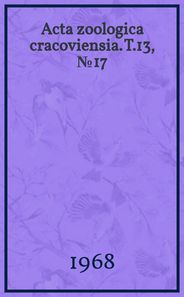 Acta zoologica cracoviensia. T.13, №17 : Bodentardigraden des Hohen Hindukusch (Tardigrada)