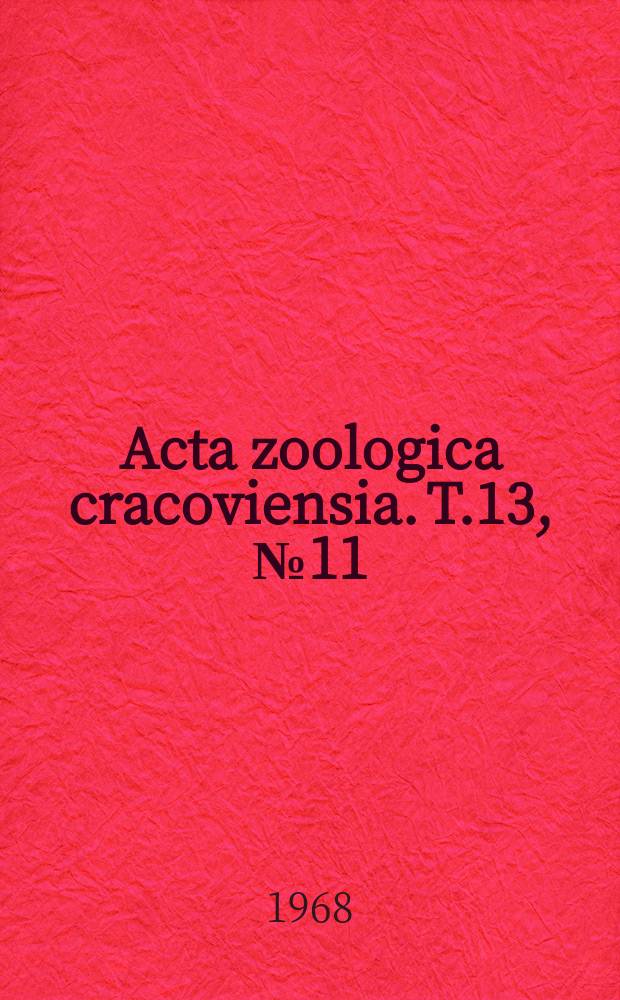 Acta zoologica cracoviensia. T.13, №11 : Rozmieszczenie i liczebność jarząbka Tetrastes bonasia (Linnaeus, 1758) (Aves) w południowej Polsce v roku 1966