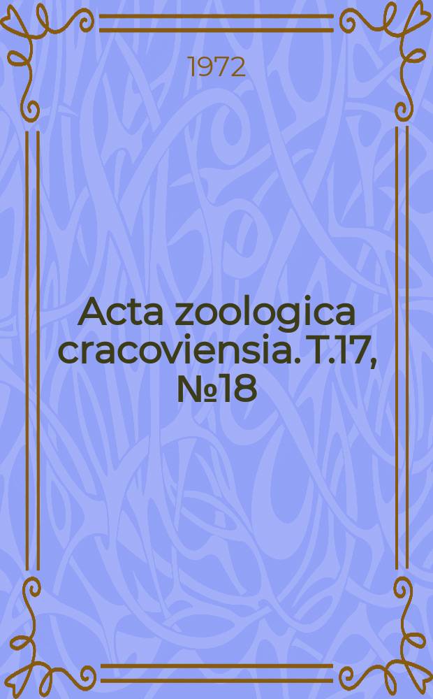 Acta zoologica cracoviensia. T.17, №18 : Nowe i mało znane Apoidea ...