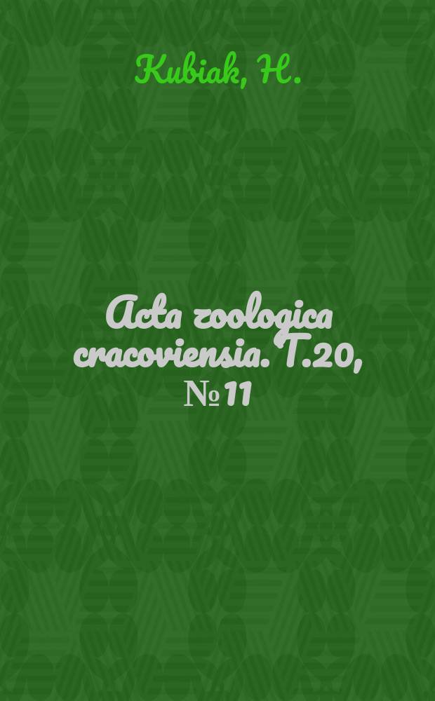 Acta zoologica cracoviensia. T.20, №11 : Gomphotherium - an - gustidens (Cuvier, 1806)