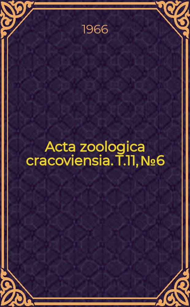 Acta zoologica cracoviensia. T.11, №6 : Studies on the relationship of Bombina bombina (Linnaeus) and Bombina variegata (Linnaeus)