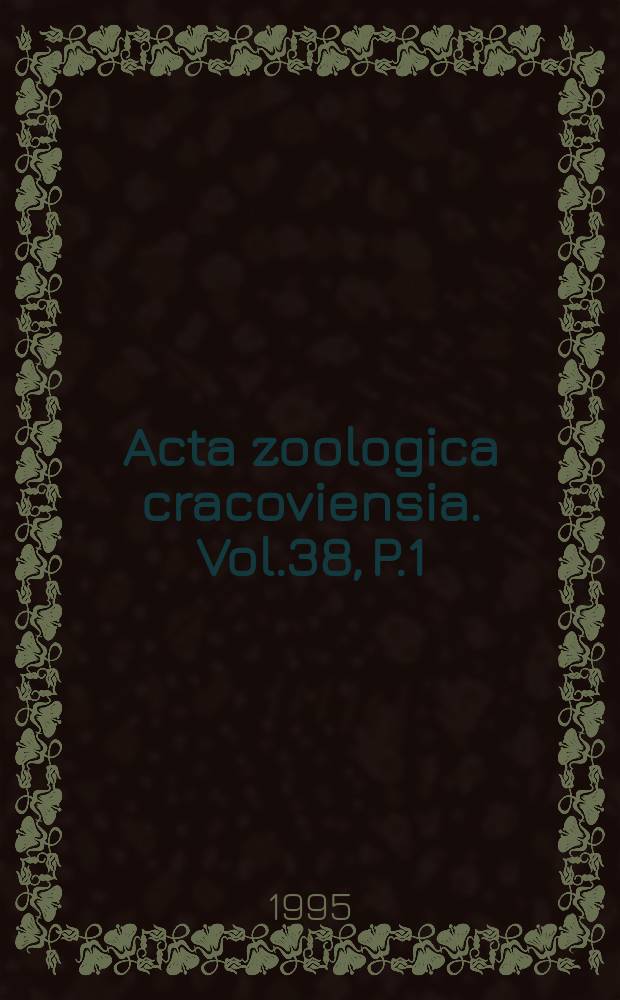 Acta zoologica cracoviensia. Vol.38, P.1 : Influence of climate on faunal evolution in the Quaternary