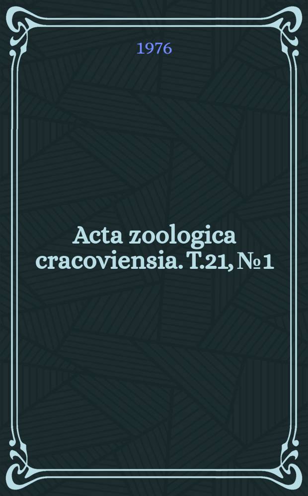Acta zoologica cracoviensia. T.21, №1 : Discoglossus giganteus ...