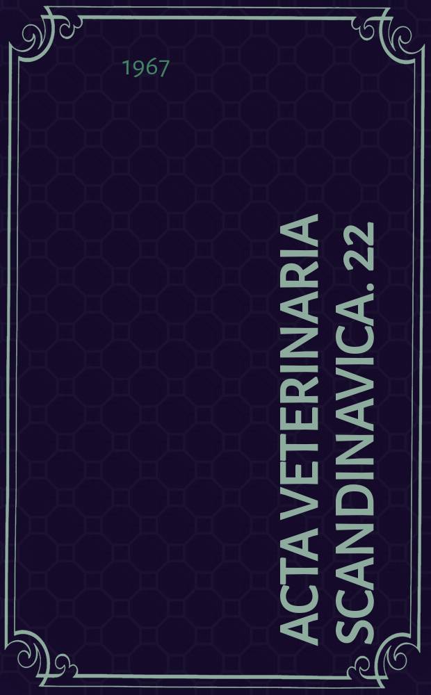 Acta veterinaria scandinavica. 22 : Juvenile bovine