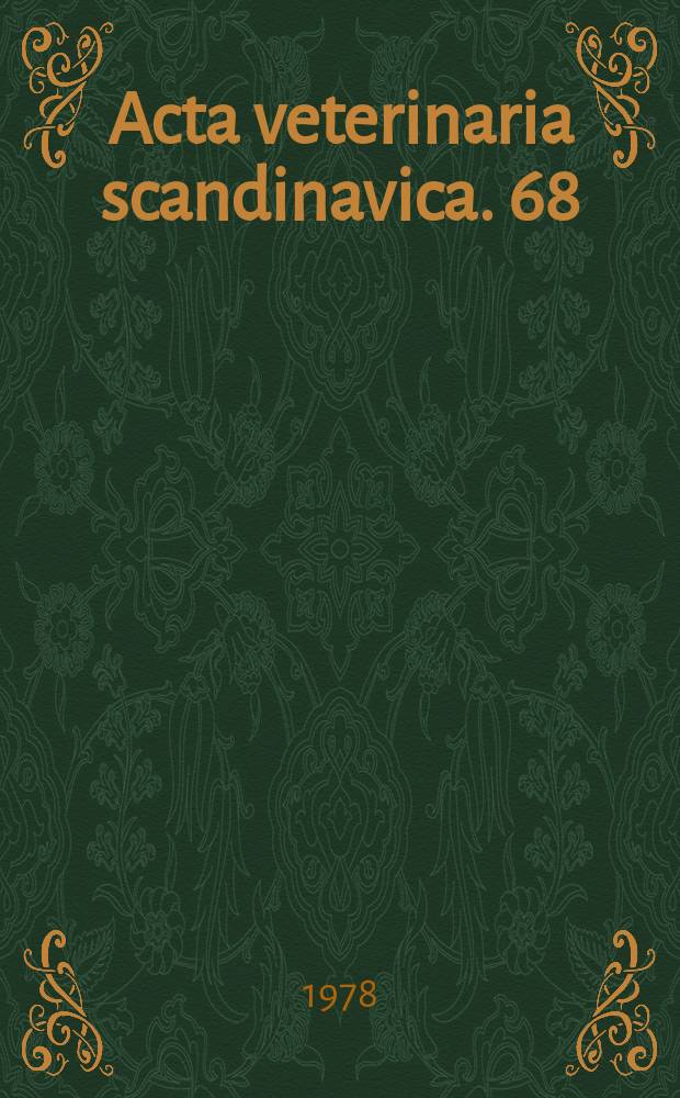 Acta veterinaria scandinavica. 68 : Noise measurement in farm animal environments