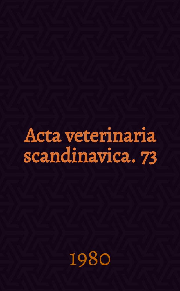 Acta veterinaria scandinavica. 73 : Lumbar leptomeningeal and radicular ...