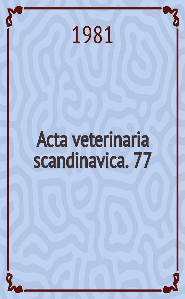 Acta veterinaria scandinavica. 77 : Prostaglandins in animal reproduction