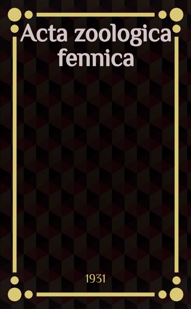 Acta zoologica fennica : Edidit Societas pro fauna et flora fennica. №10 : Digametie beim Weibchen der Trichoptere Limnophilus desipiens Kol