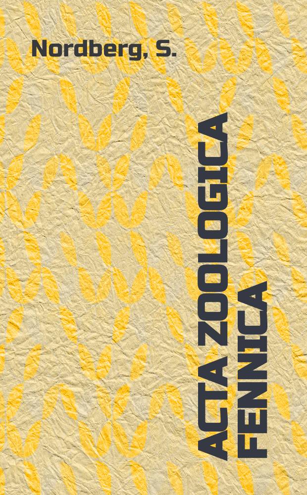 Acta zoologica fennica : Edidit Societas pro fauna et flora fennica. №63 : Researches on the bin fauna of the marine zone in the &Aring;land for chipelago