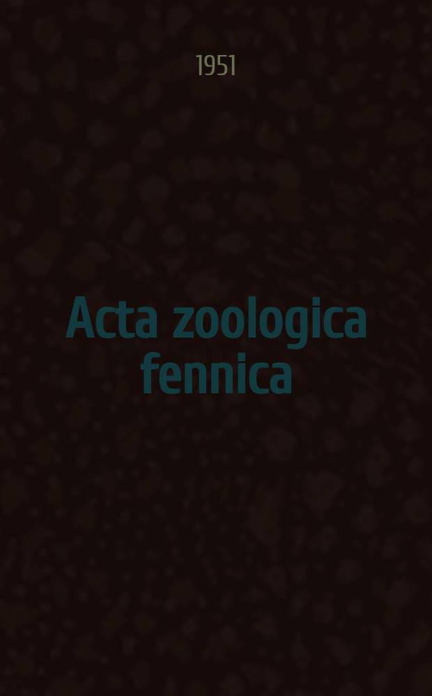 Acta zoologica fennica : Edidit Societas pro fauna et flora fennica. №66 : The visual acuity of some passerine birds