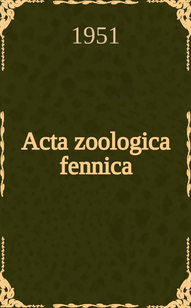 Acta zoologica fennica : Edidit Societas pro fauna et flora fennica. №68 : Ethologie junger Anatiden