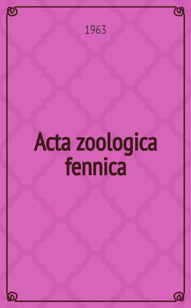 Acta zoologica fennica : Edidit Societas pro fauna et flora fennica. №103 : Über die Entstehung der Excitatoren und deren Bedeutung für die Evolution der Malachiidae (Col)