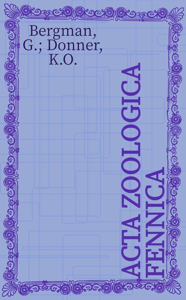 Acta zoologica fennica : Edidit Societas pro fauna et flora fennica. №105 : An analysis of the spring migration on the Common Scoter and the Long-tailed Duck in Southern Finland