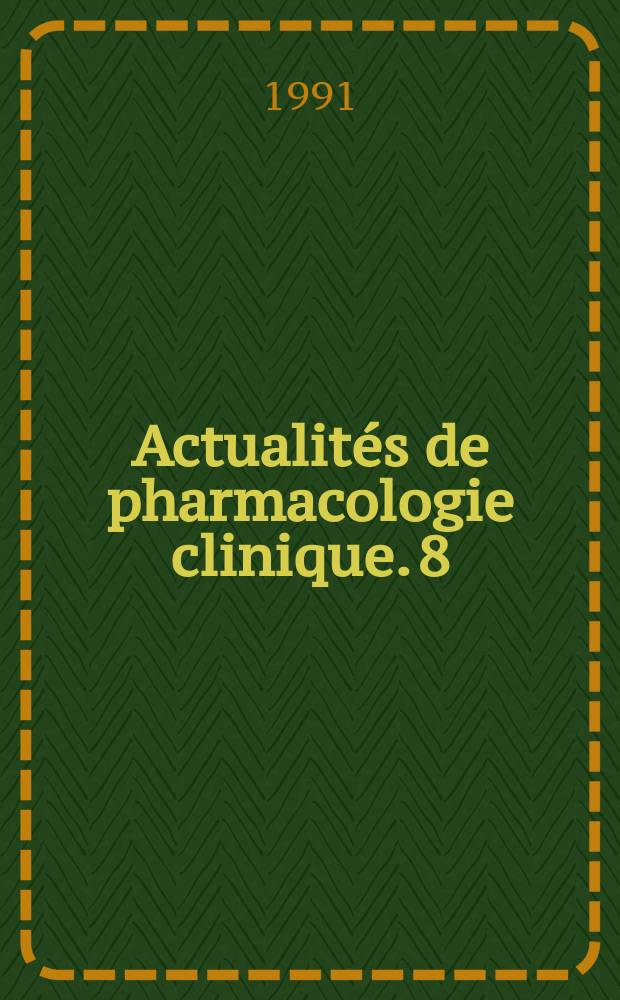 Actualités de pharmacologie clinique. 8 : Asthme et hyperréactivité bronchique