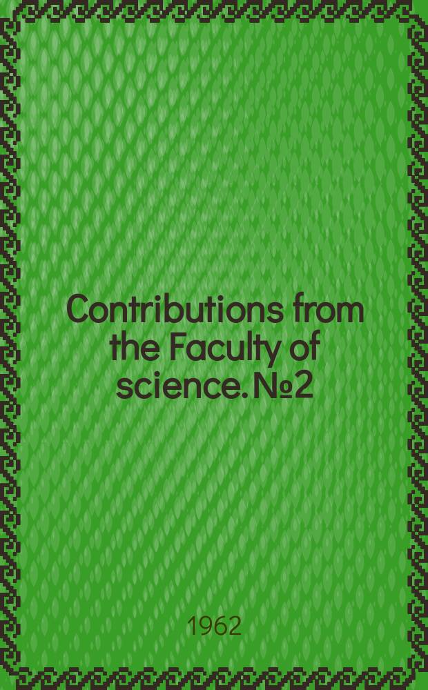 Contributions from the Faculty of science. №2 : Light trap catch of two species of Lepidoptera: Meganaclia Perpusilla walk (Syntomidae) an Rhanidophora Anctigutta walk (Noctuidae) at Junja, Uganda