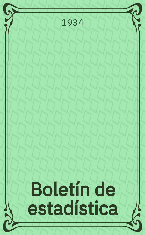 Boletín de estadística