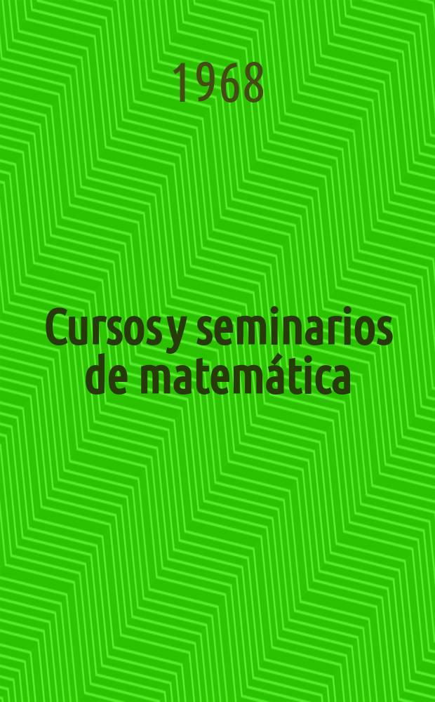 Cursos y seminarios de matemática