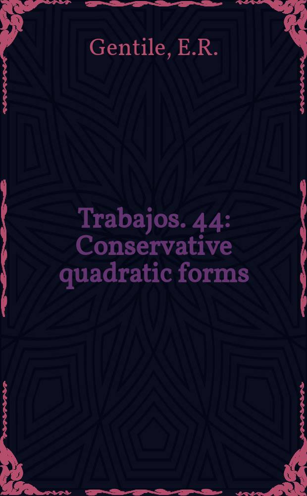 [Trabajos]. 44 : Conservative quadratic forms