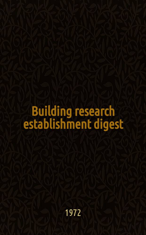 Building research establishment digest : Principles of joint design