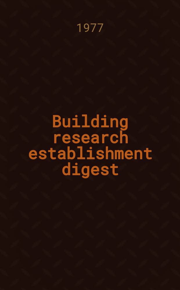 Building research establishment digest : Noise abatement zones