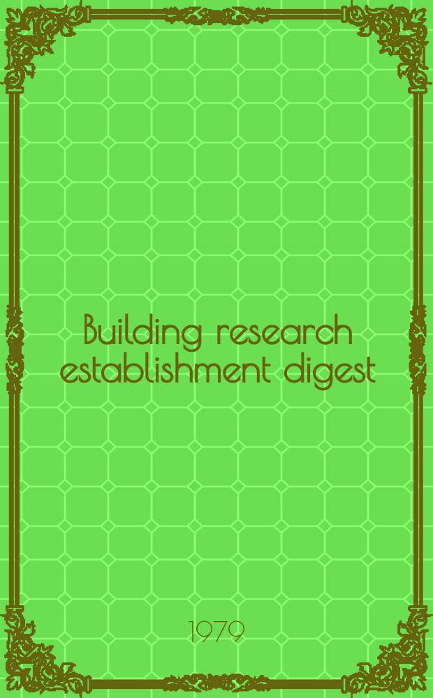 Building research establishment digest : Fire performance of walls and linings