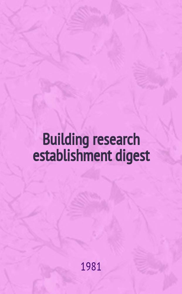 Building research establishment digest : Waste of building materials