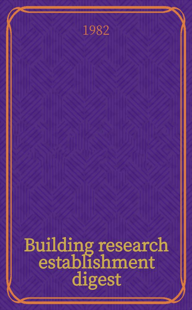 Building research establishment digest : Common defects in low-rise traditional housing