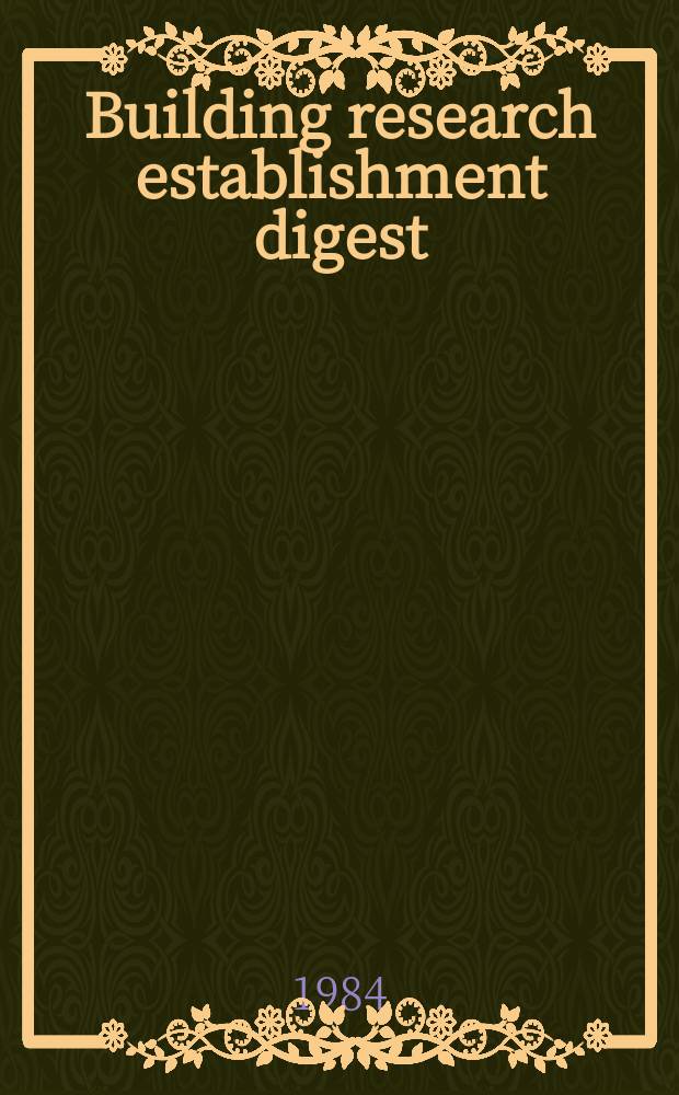 Building research establishment digest : Fires in furniture