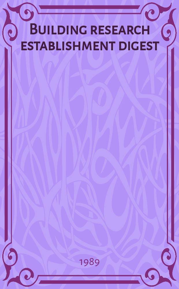 Building research establishment digest : Site investigation for low-rise building