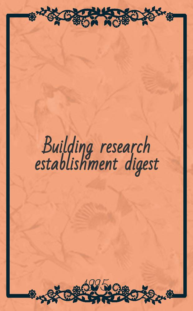 Building research establishment digest : PVC-U windows