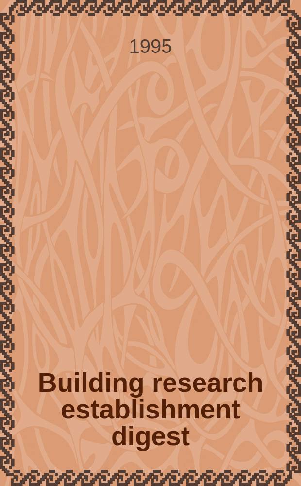 Building research establishment digest : Cementitious renders for external walls