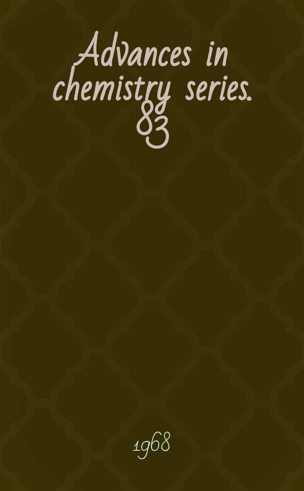 Advances in chemistry series. 83 : Chemical marketing: the challenges of the seventies