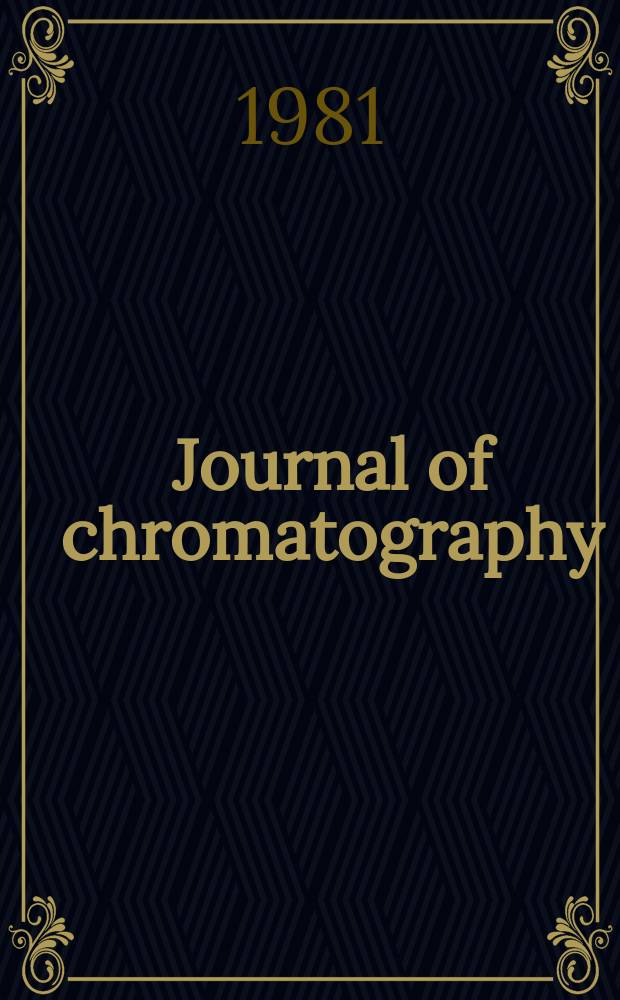 Journal of chromatography : Intern. journal on chromatography, electrophoresis and related methods. Vol.217