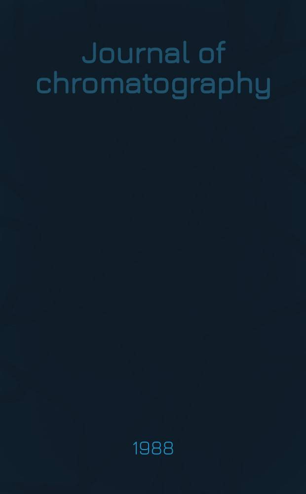 Journal of chromatography : Intern. journal on chromatography, electrophoresis and related methods. Vol.441, №1