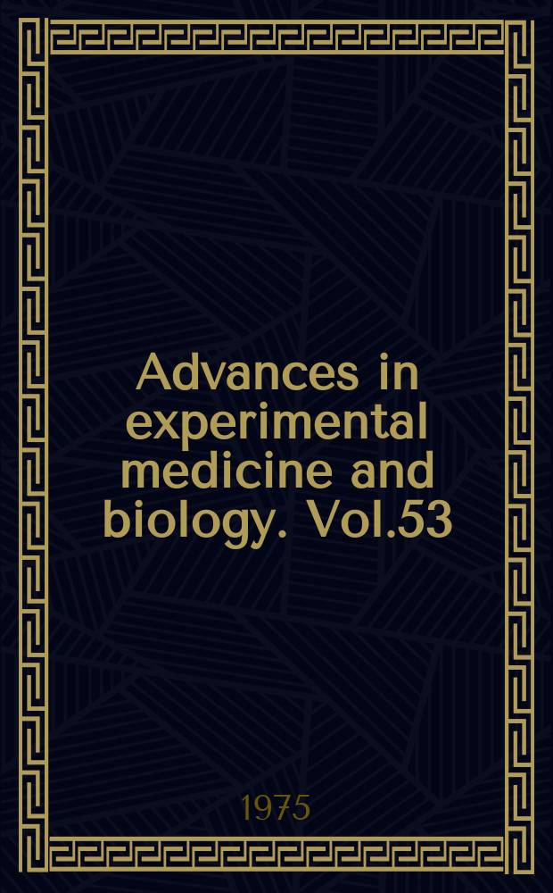 Advances in experimental medicine and biology. Vol.53 : Cell impairment in aging and development