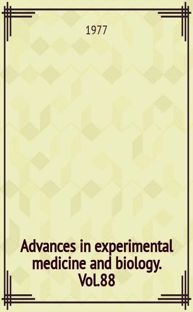 Advances in experimental medicine and biology. Vol.88 : Avian immunology