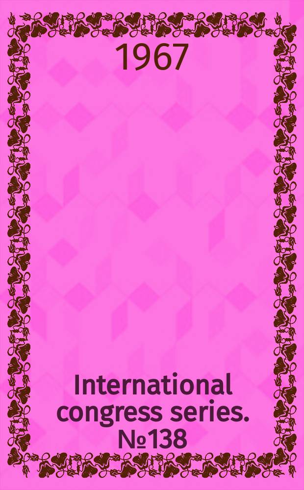 International congress series. №138 : ... 3d and 4 th ...