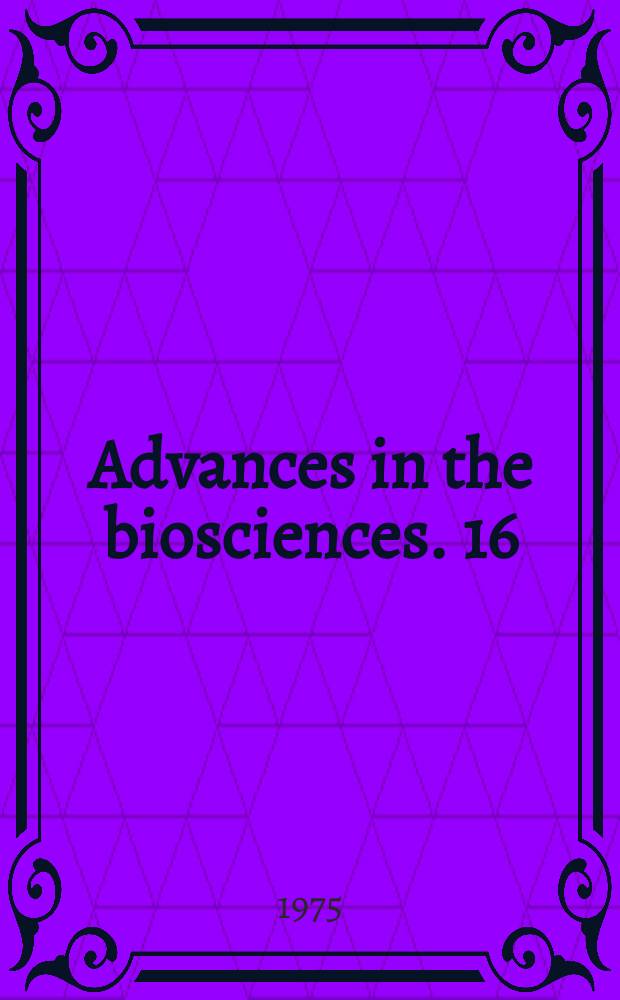 Advances in the biosciences. 16 : Dahlem workshop on myelofibrosis-osteosclerosis syndrom. Berlin, 1974