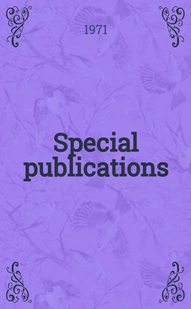Special publications