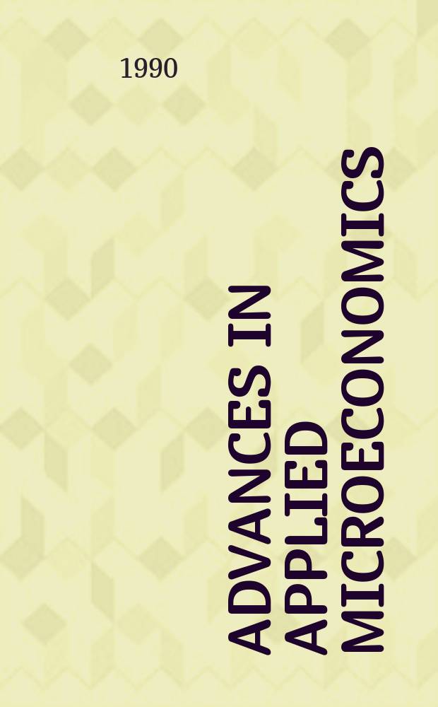 Advances in applied microeconomics : A research annu