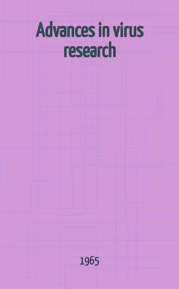 Advances in virus research