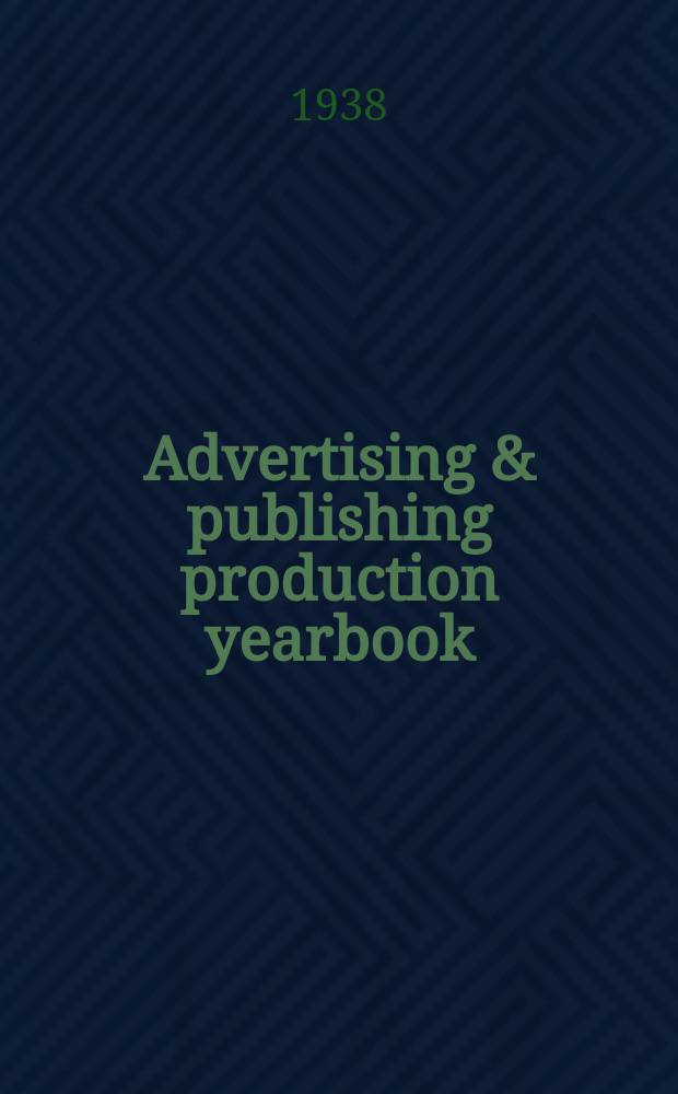Advertising & publishing production yearbook