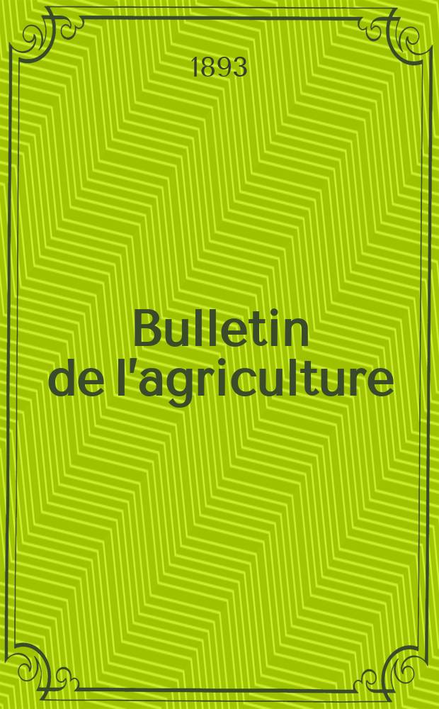 Bulletin de l’agriculture