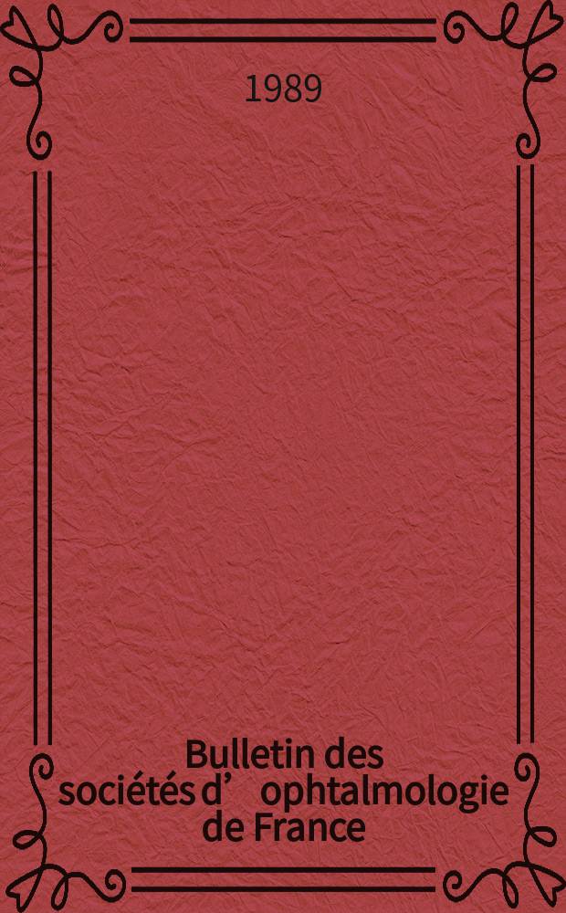 Bulletin des sociétés d’ophtalmologie de France : Chirurgie réfractive cornéenne