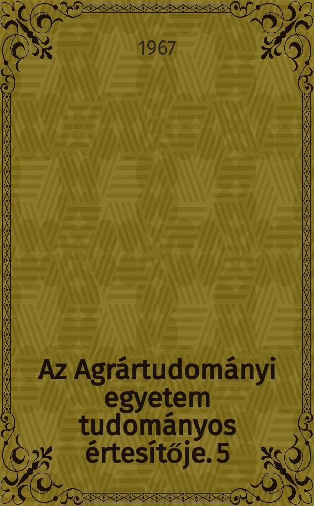 Az Agrártudományi egyetem tudományos értesítője. 5 : A mikroklime fizikal szemlétete