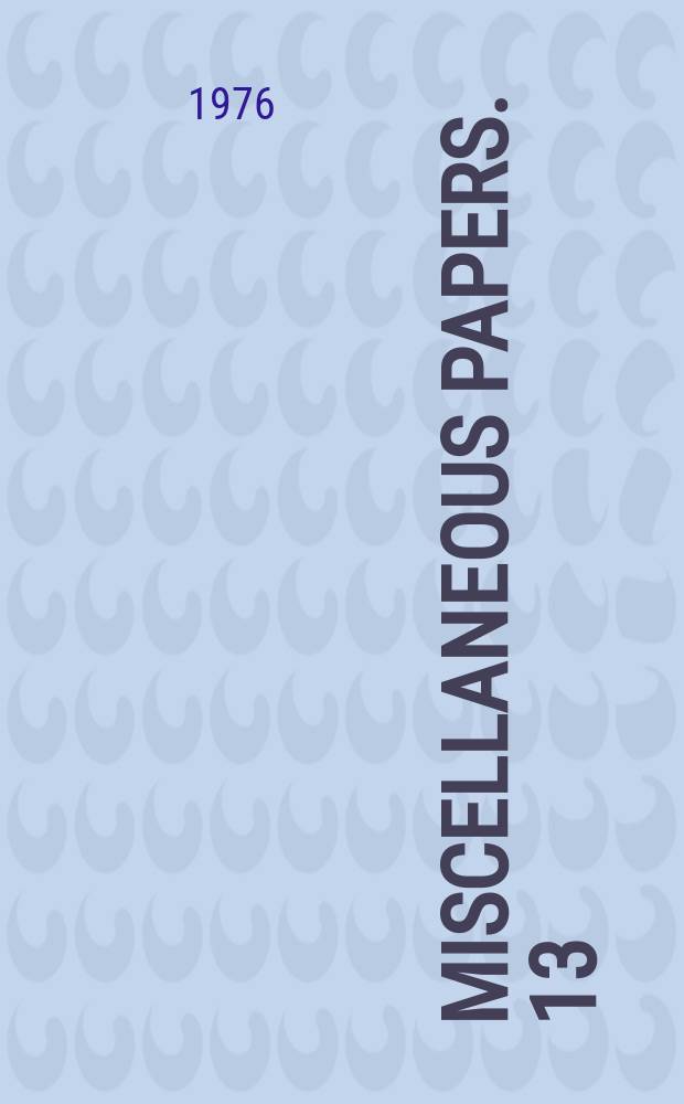Miscellaneous papers. 13 : Aspects of fish culture and fish breeding ...e