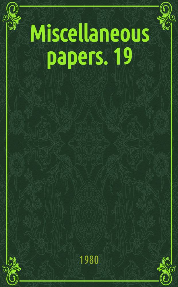 Miscellaneous papers. 19 : Liber gratulatorius in honorem H.C.D. de Wit