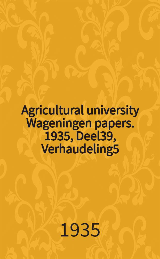 Agricultural university Wageningen papers. 1935, Deel39, Verhaudeling5 : Vlieger. Het voorkomen cu de groei plaats van den wintereik .... in Nederland