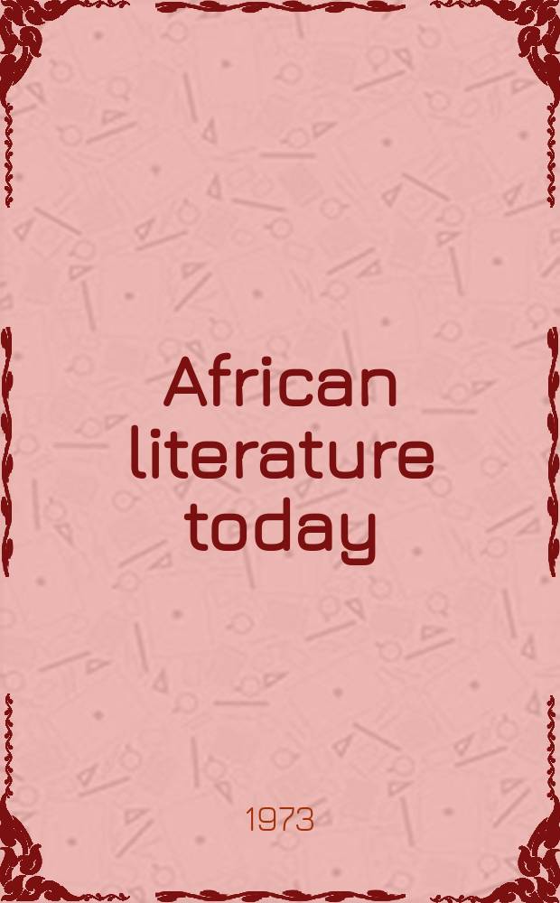 African literature today : A review