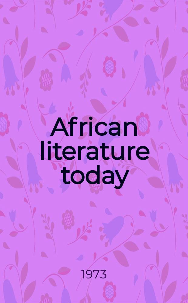 African literature today : A review. №6 : Poetry in Africa